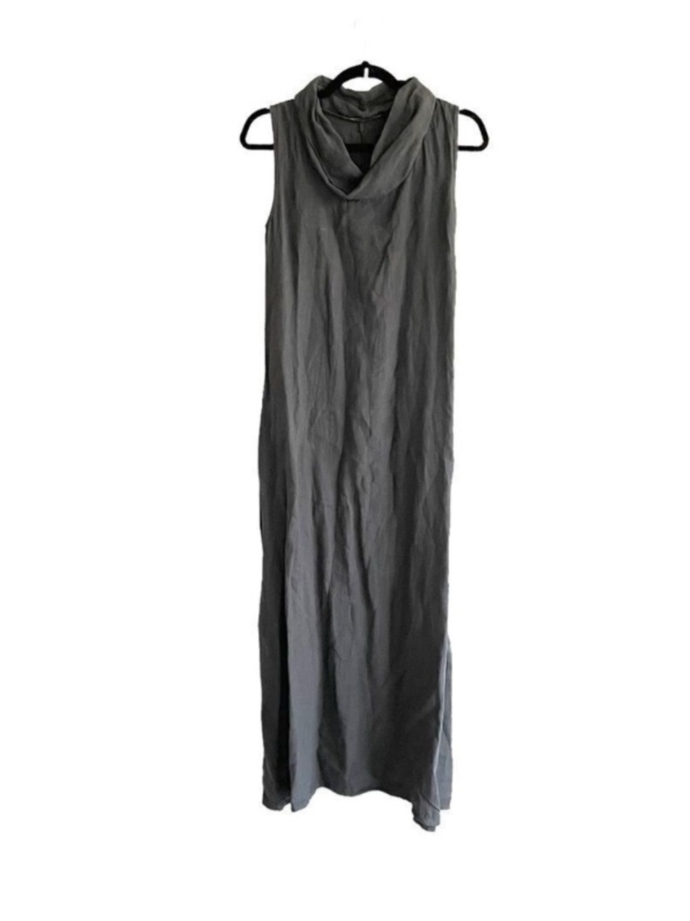 Francesca Bettini Linen Sleeveless Cowlneck Maxi Dress Size S - Picture 2 of 4